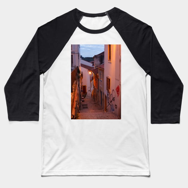 Alley, stairs, old town, Coimbra, Beira Litoral, Regio Centro, Portugal Baseball T-Shirt by Kruegerfoto